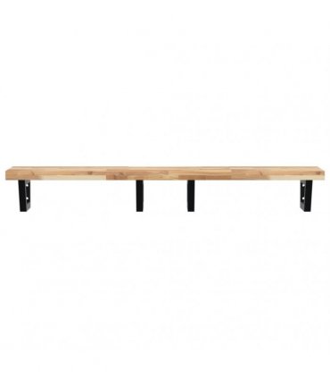 vidaXL Basin Shelf Wall Mounted Steel and Solid Wood Acacia