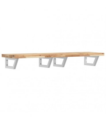 vidaXL Basin Shelf Wall Mounted Steel and Solid Wood Acacia