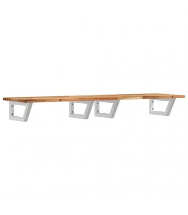 vidaXL Basin Shelf Wall Mounted Steel and Solid Wood Acacia