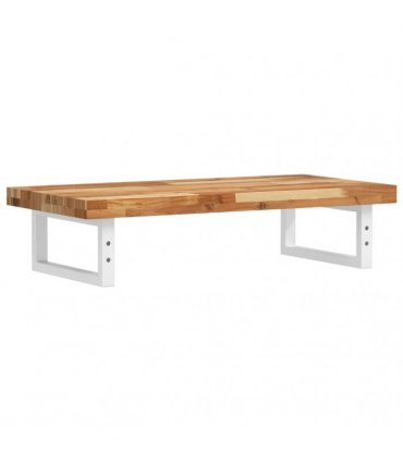 vidaXL Basin Shelf Wall Mounted Steel and Solid Wood Acacia