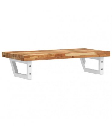 vidaXL Basin Shelf Wall Mounted Steel and Solid Wood Acacia