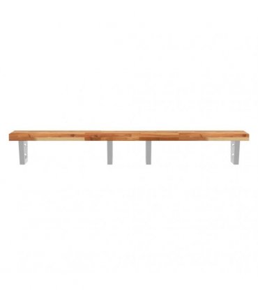vidaXL Basin Shelf Wall Mounted Steel and Solid Wood Acacia