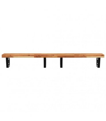 vidaXL Basin Shelf Wall Mounted Steel and Solid Wood Acacia