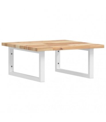 vidaXL Basin Shelf Wall Mounted Steel and Solid Wood Acacia