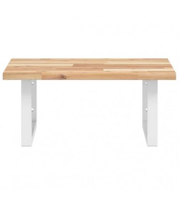 vidaXL Basin Shelf Wall Mounted Steel and Solid Wood Acacia