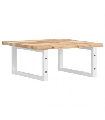 vidaXL Basin Shelf Wall Mounted Steel and Solid Wood Acacia