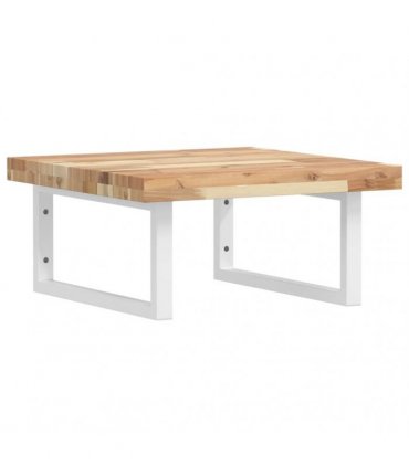 vidaXL Basin Shelf Wall Mounted Steel and Solid Wood Acacia
