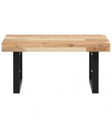 vidaXL Basin Shelf Wall Mounted Steel and Solid Wood Acacia