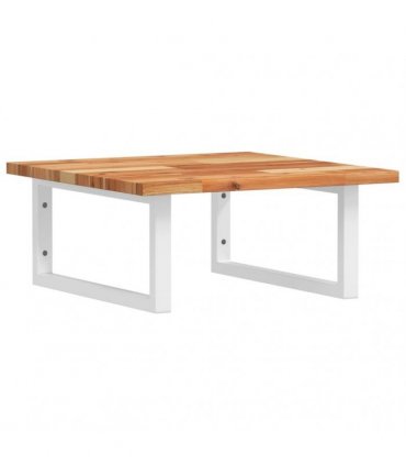 vidaXL Basin Shelf Wall Mounted Steel and Solid Wood Acacia