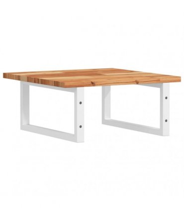vidaXL Basin Shelf Wall Mounted Steel and Solid Wood Acacia
