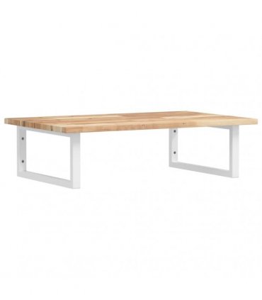 vidaXL Basin Shelf Wall Mounted Steel and Solid Wood Acacia