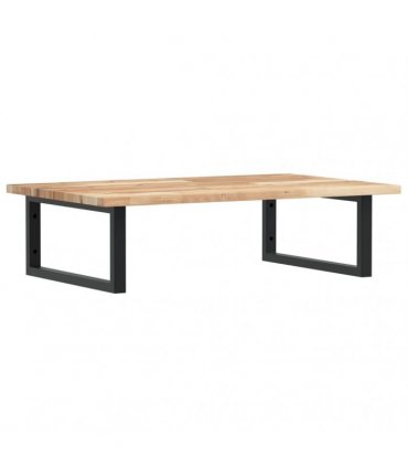 vidaXL Basin Shelf Wall Mounted Steel and Solid Wood Acacia
