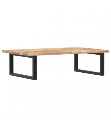 vidaXL Basin Shelf Wall Mounted Steel and Solid Wood Acacia