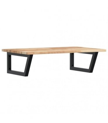 vidaXL Basin Shelf Wall Mounted Steel and Solid Wood Acacia