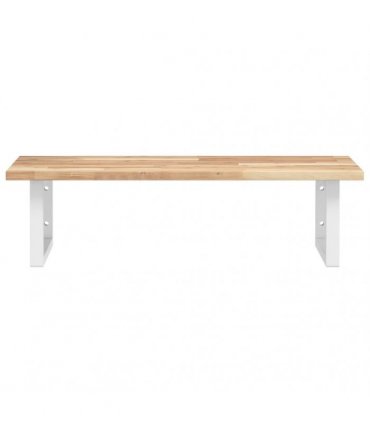 vidaXL Basin Shelf Wall Mounted Steel and Solid Wood Acacia