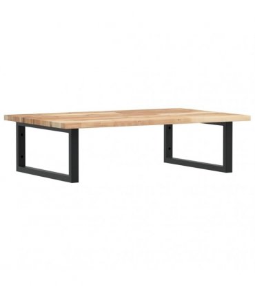 vidaXL Basin Shelf Wall Mounted Steel and Solid Wood Acacia