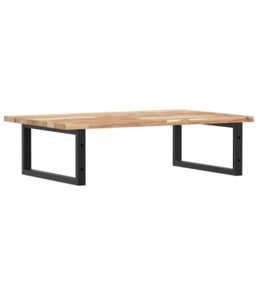 vidaXL Basin Shelf Wall Mounted Steel and Solid Wood Acacia