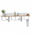 vidaXL Basin Shelf Wall Mounted Steel and Solid Wood Acacia
