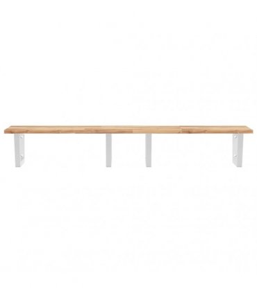 vidaXL Basin Shelf Wall Mounted Steel and Solid Wood Acacia