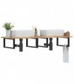 vidaXL Basin Shelf Wall Mounted Steel and Solid Wood Acacia