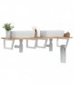 vidaXL Basin Shelf Wall Mounted Steel and Solid Wood Acacia