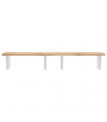 vidaXL Basin Shelf Wall Mounted Steel and Solid Wood Acacia