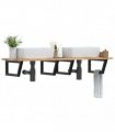 vidaXL Basin Shelf Wall Mounted Steel and Solid Wood Acacia