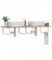 vidaXL Basin Shelf Wall Mounted Steel and Solid Wood Acacia