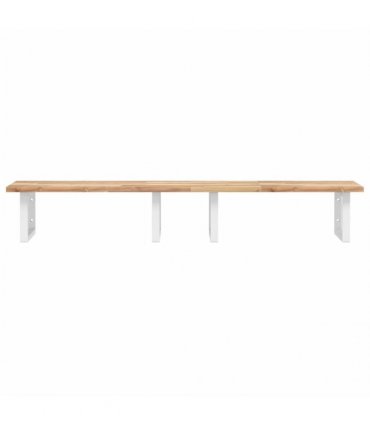vidaXL Basin Shelf Wall Mounted Steel and Solid Wood Acacia