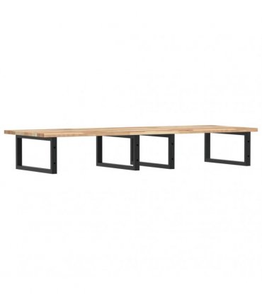 vidaXL Basin Shelf Wall Mounted Steel and Solid Wood Acacia