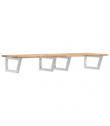 vidaXL Basin Shelf Wall Mounted Steel and Solid Wood Acacia