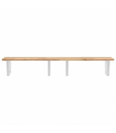 vidaXL Basin Shelf Wall Mounted Steel and Solid Wood Acacia