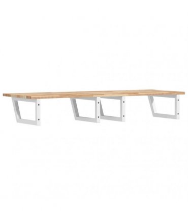 vidaXL Basin Shelf Wall Mounted Steel and Solid Wood Acacia