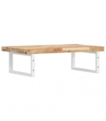 vidaXL Basin Shelf Wall Mounted Steel and Solid Wood Acacia