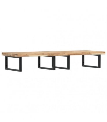vidaXL Basin Shelf Wall Mounted Steel and Solid Wood Acacia