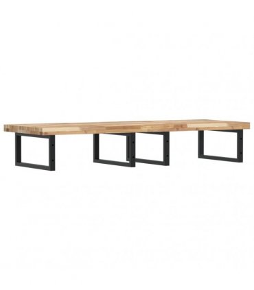 vidaXL Basin Shelf Wall Mounted Steel and Solid Wood Acacia