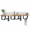 vidaXL Basin Shelf Wall Mounted Steel and Solid Wood Acacia