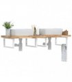 vidaXL Basin Shelf Wall Mounted Steel and Solid Wood Acacia