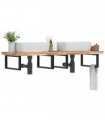 vidaXL Basin Shelf Wall Mounted Steel and Solid Wood Acacia