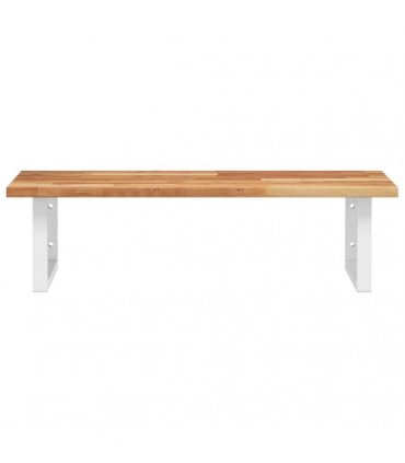 vidaXL Basin Shelf Wall Mounted Steel and Solid Wood Acacia