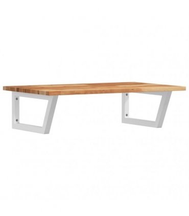 vidaXL Basin Shelf Wall Mounted Steel and Solid Wood Acacia