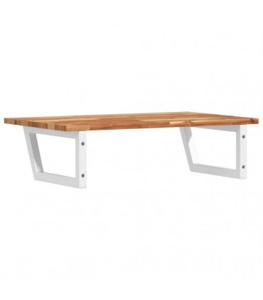 vidaXL Basin Shelf Wall Mounted Steel and Solid Wood Acacia