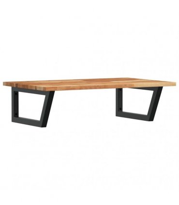 vidaXL Basin Shelf Wall Mounted Steel and Solid Wood Acacia
