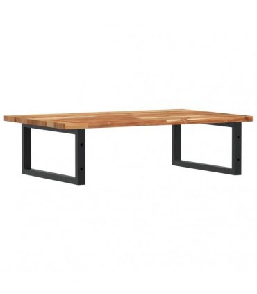vidaXL Basin Shelf Wall Mounted Steel and Solid Wood Acacia