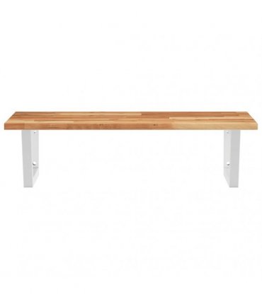 vidaXL Basin Shelf Wall Mounted Steel and Solid Wood Acacia