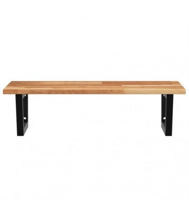 vidaXL Basin Shelf Wall Mounted Steel and Solid Wood Acacia