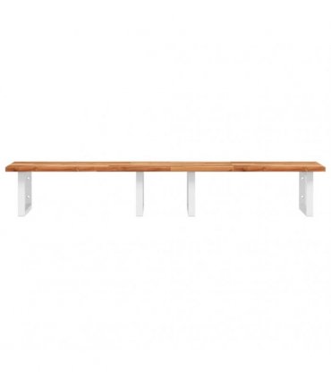 vidaXL Basin Shelf Wall Mounted Steel and Solid Wood Acacia