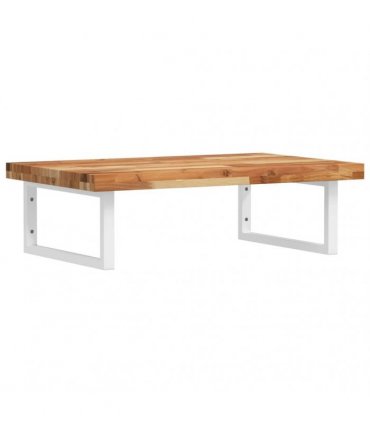 vidaXL Basin Shelf Wall Mounted Steel and Solid Wood Acacia