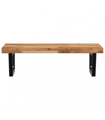vidaXL Basin Shelf Wall Mounted Steel and Solid Wood Acacia
