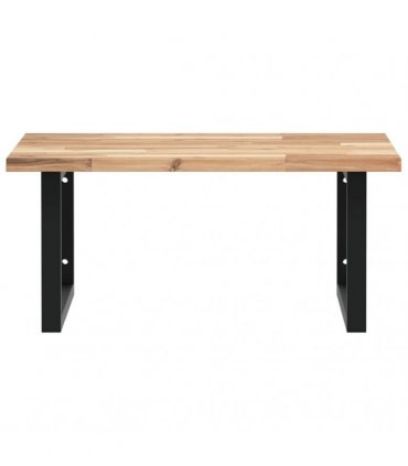 vidaXL Basin Shelf Wall Mounted Steel and Solid Wood Acacia